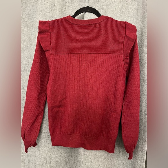 DEEP SELF Womens Long Sleeve Sweaters Ruffle - Picture 6 of 6